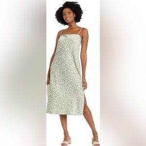 A New Day Green and White Floral Dress, Size Medium, EUC